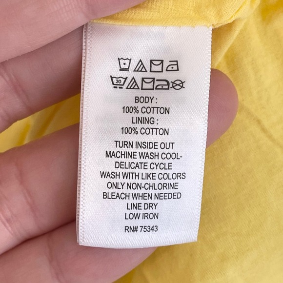 The Prairie by Rachel Ashwell Women's Yellow Spaghetti Strap Eyelet Midi Dress 8 - Picture 15 of 15